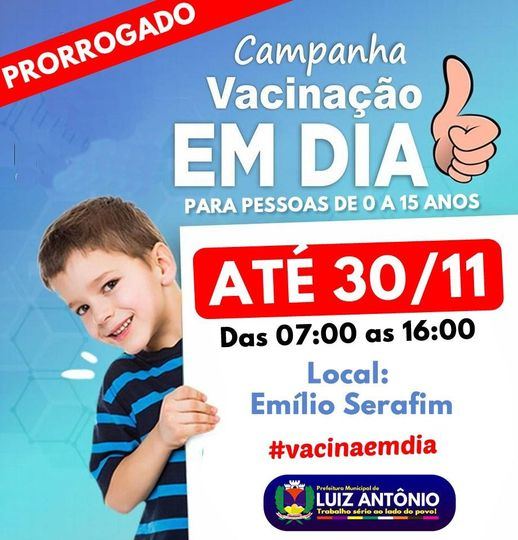 Campanha de Vacinação Prorrogada