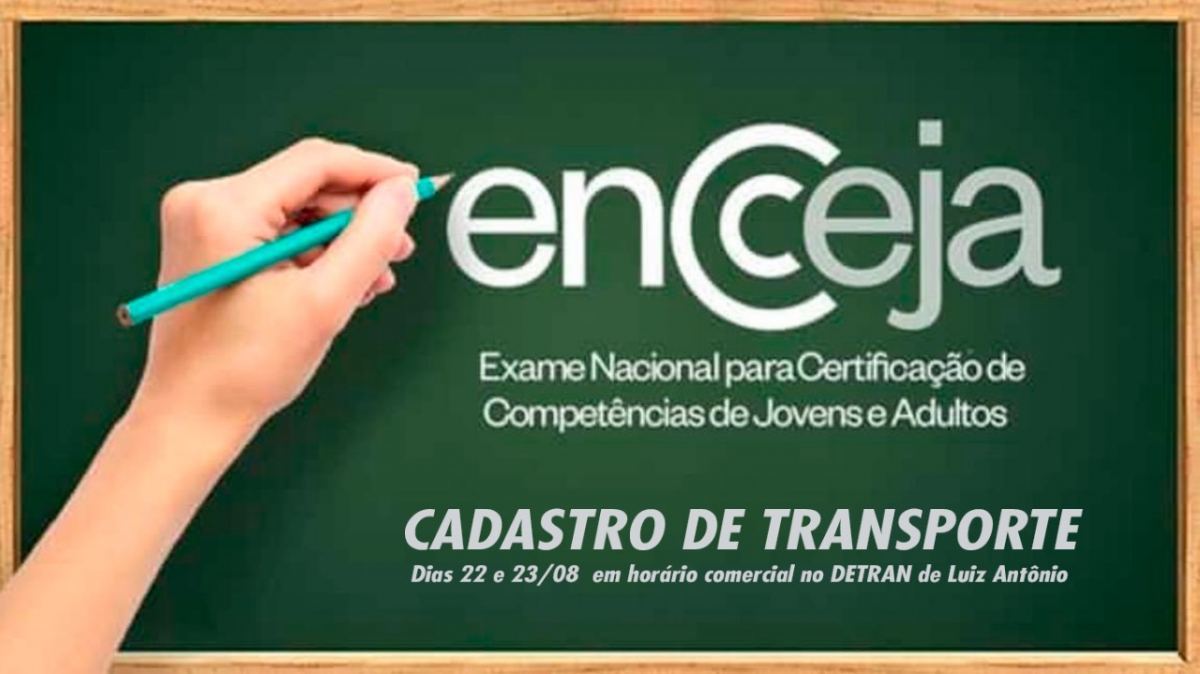 Cadastrando inscritos na prova do Encceja para transporte