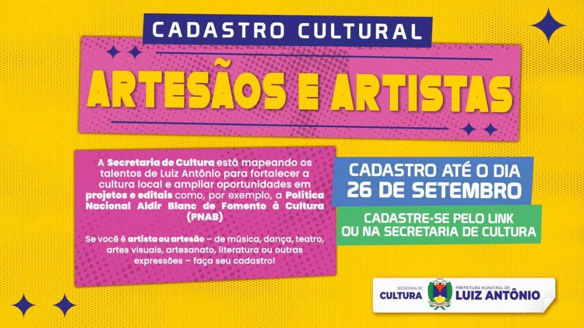 Cadastro Cultural - Artesãos e Artistas